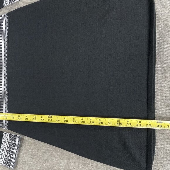 Artisan Knit A-Line Combo Dress Women's Small Round Neck 3/4 Sleeve Onyx NWT - Picture 14 of 16